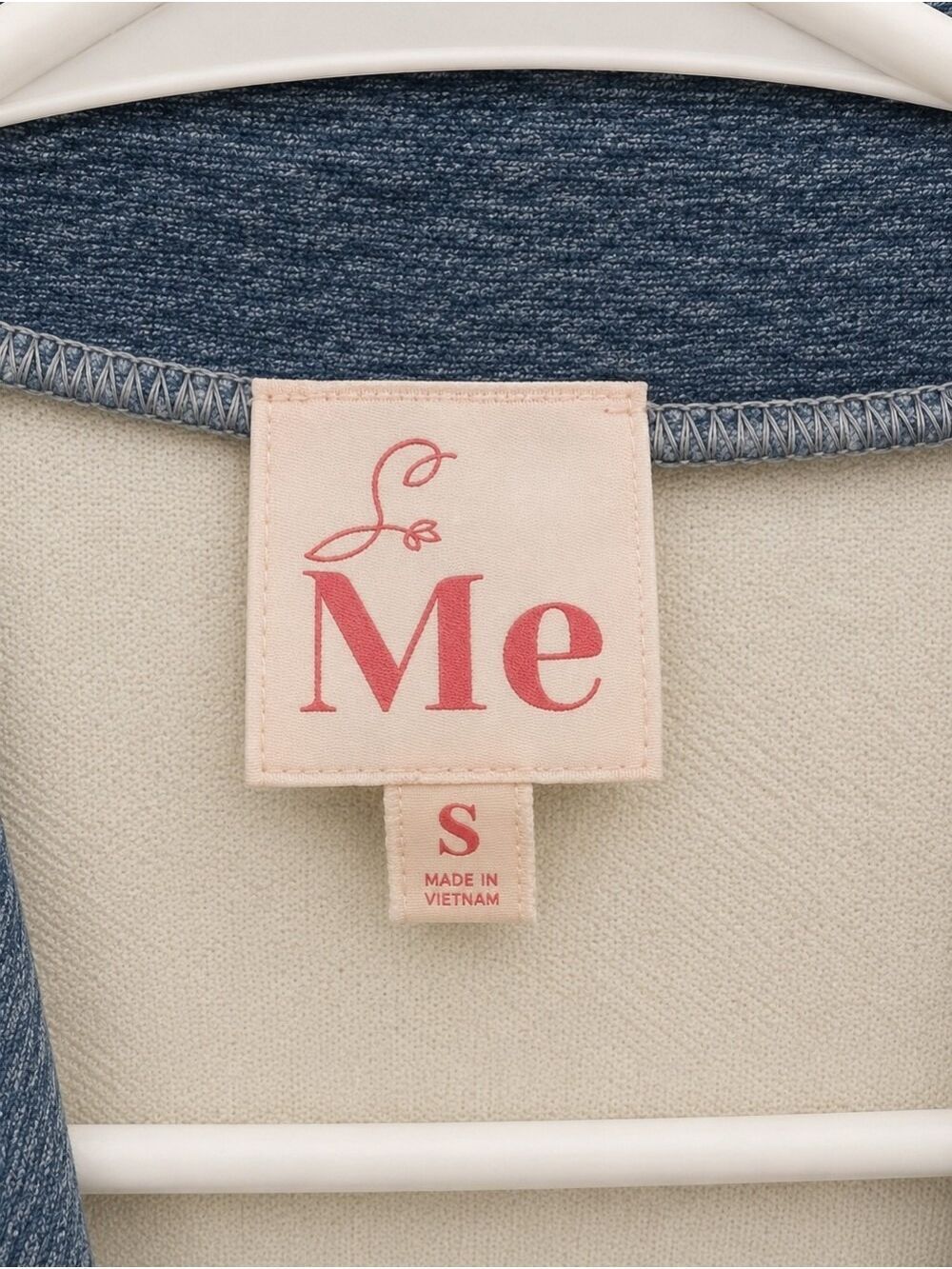 So Me Cream Blue Sherpa Pullover Hoodie Size Small - Picture 2 of 9